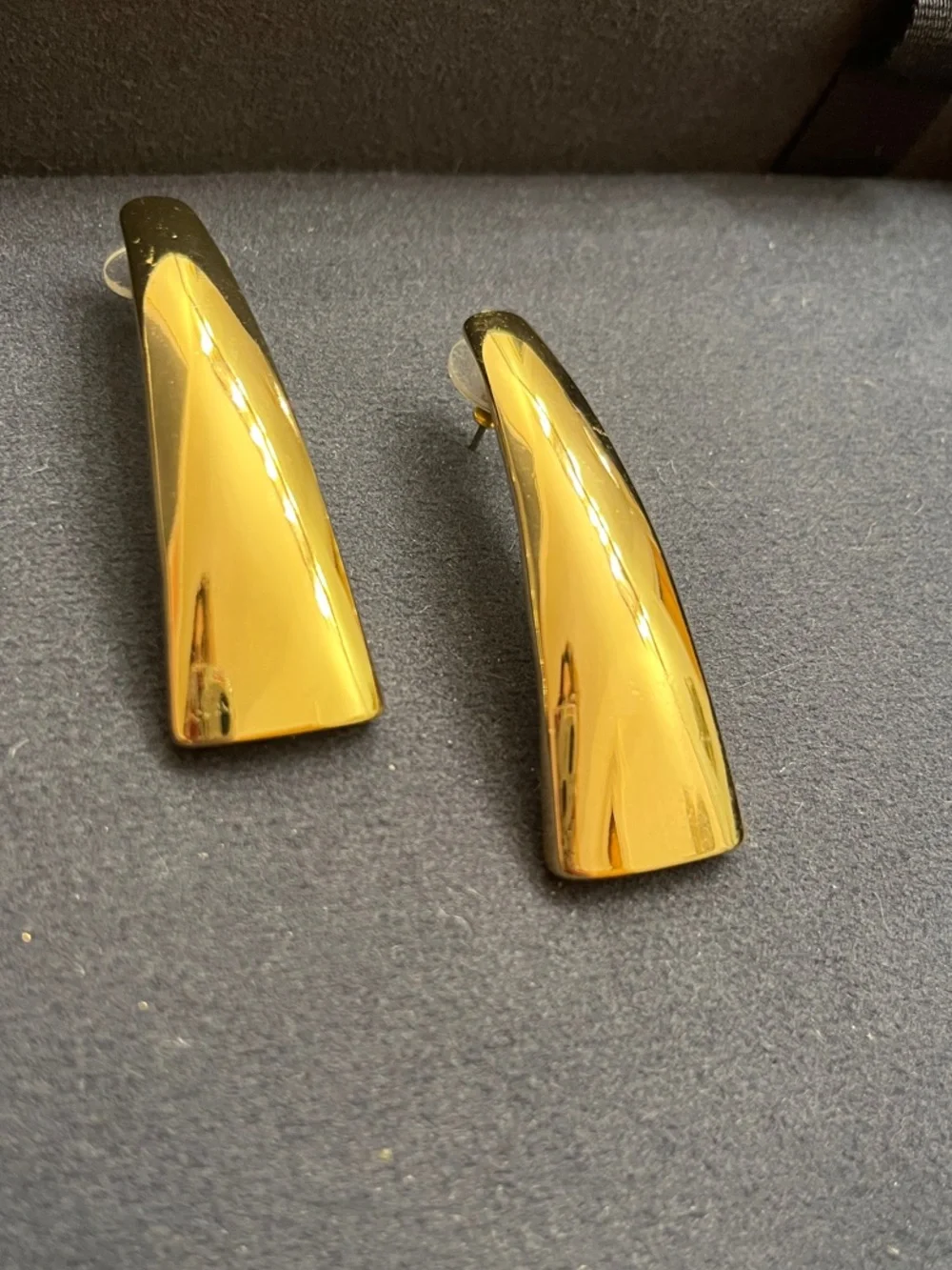 Gold tone earrings